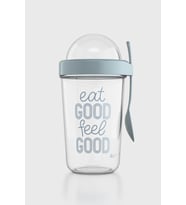 Renga Orbit 600 ml Eat Good Desen Tritan Müsli ve Atıştırmalık Kabı 192009 Turkuaz