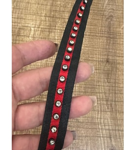 ZİR5KON TAŞLI ÇİZGİLİ ŞERİT DİKİŞ GİYİM HOBİ AKSESUARI EN 2 CM 81 METRE )