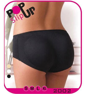 Siyah Pop Slip Up Kadın Külot Kalça Şekillendirici Dolgulu Slip S-XL 2002