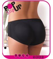 Siyah Pop Slip Up Kadın Külot Kalça Şekillendirici Dolgulu Slip S-XL 2002