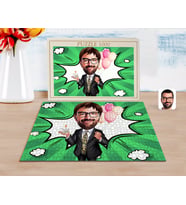BK Gift Kişiye Özel Erkek Doğum Günü Karikatürlü 1000 Parça Profesyonel Puzzle-3