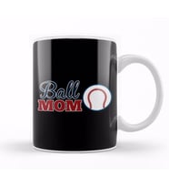 Ball Mom Cute Baseball Softball Mom Kupa Bardak Porselen