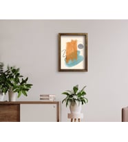 BK Home Doğal Masif Ahşap Çerçeveli Tablo 45x65cm-72