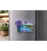 Kemer Buzdolabı Magneti – Antalya Kemer Hatıra Magnet Lavanta Desenli Turistik Hediyelik