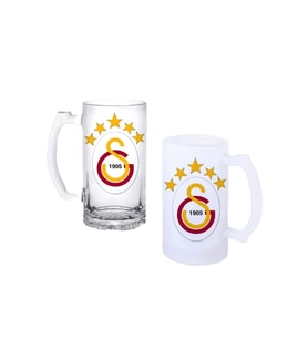 Ghostbastır Design Galatasaray Kulplu Bira Bardağı Buzlu veya Şeffaf Seçenekli 0253