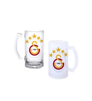 Ghostbastır Design Galatasaray Kulplu Bira Bardağı Buzlu veya Şeffaf Seçenekli 0253