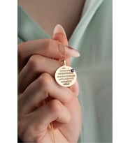 925 Ayar Gümüş Gold Kaplama Plaka Ayetel Kürsi Kolye
