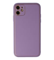 Pilelistore   iPhone 12 Kılıf Coco Deri Silikon Kapak - Lila