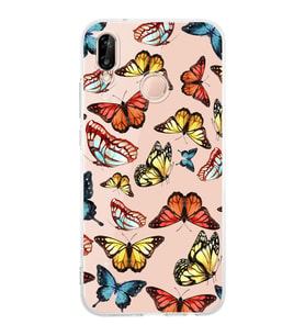 PrintiFy Huawei P20 Lite ile Uyumlu Water Color 2  Kamera Korumalı Şeffaf  Kılıf