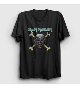 Presmono Unisex Siyah Skull Iron Maiden T-Shirt 87001tt