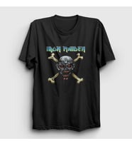 Presmono Unisex Siyah Skull Iron Maiden T-Shirt 87001tt