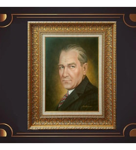 ÖZEL SERİ ALTIN VARAKLI ATATÜRK TABLO S997