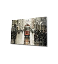 Miyrem Glasses Collection -A1^#  Istanbul Istiklal Caddesi Manzara Dayanıklı Cam Tablo Hediye (Çok Renkli)