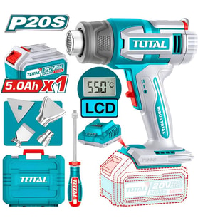TOTAL LI-ION AKÜLÜ SICAK HAVA TABANCASI LED EKRANLI TBLI20035