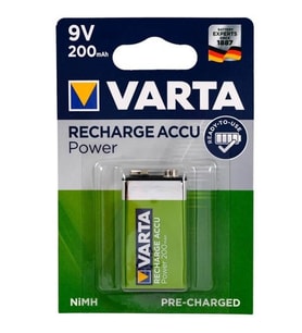Varta 9 Volt 200 mA Şarjlı Pil (Siyah)