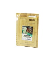2PCS SETD.DÖRTGEN KENARLI - OVAL DELİKLİ AHŞAP BAMBU KESİM PANOSU - KESME TAHTASI 18X28X1CM--22X32X1CM