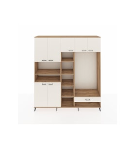 Hyperion Dolap 11 Raflı Tek Çekmeceli 7 Kapaklı 220x44x243 Çam-Aytaşı/Aytaşı