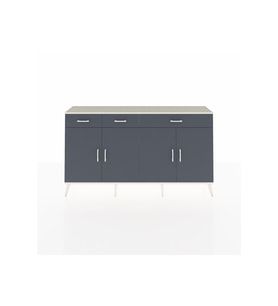 Arges Konsol 4 Raflı 3 Çekmeceli 4 Kapaklı 176x30x99 Aytaşı-Antrasit