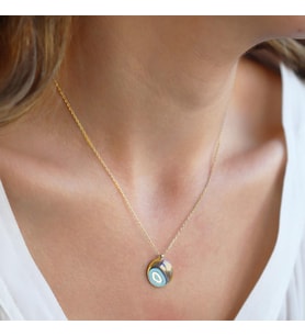 Fortuna Modeli Gold Gümüş Kolye