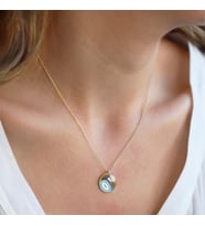 Fortuna Modeli Gold Gümüş Kolye