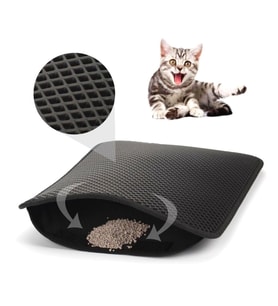 Durukar® Kedi Tuvalet Önü Kum Toplayıcı Temizleyici Elekli Gri Paspas