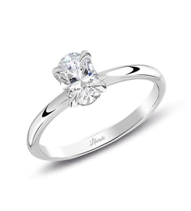 0.50 Ct Pırlanta Oval Tektaş Yüzük (Beyaz)