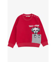 Breeze Kız Çocuk Sweatshirt Köpek Baskılı 2-6 Yaş, Fuşya