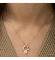 Sedefli Manolya Çiçeği Kolye-925 Ayar Gümüş