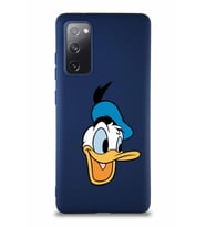 Samsung Galaxy S20 FE Soft Premier Kapak Donald Duck-A Tasarımlı Silikon Kılıf - Lacivert (Şeffaf)