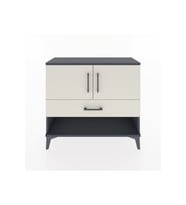 Arges Şifonyer 2 Raflı Tek Çekmeceli 2 Kapaklı 88x30x80 Antrasit-Aytaşı