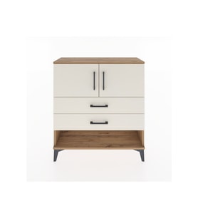 Arges Şifonyer 2 Raflı 2 Çekmeceli 2 Kapaklı 88x30x96 Çam-Aytaşı