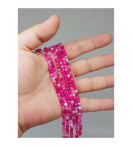 Bileklik Boy Akik Taşı Faset Kesim Yarım Dizi 4mm (51416) (18CM UZUNLUĞUNDADIR)