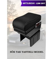 mitsubishi l2002017 kol dayama Lüks geniş model Siyah Yastıklı Deri