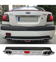 Kia Rio Sedan Gri Difüzör Difizör Yuvarlak Egzoz Görünüm Kulaklı Tip