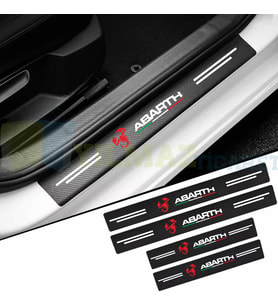 Fiat Abarth Karbon Kapı Eşiği Koruma Araba Etiket Oto Sticker Yapıştırma 4 Parça
