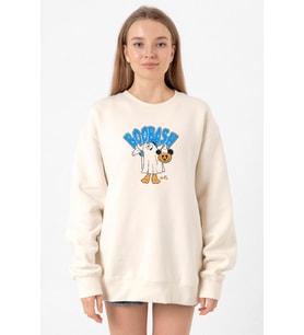 Donal Boobash Halloween Ekru Kadın 2ip Sweatshirt