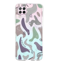 Huawei P40 Lite Uyumlu Kapak Abstrackt Tasarımlı Şeffaf Silikon Kılıf