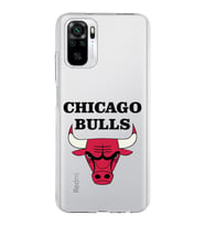Xiaomi Redmi Note 10s Uyumlu Kapak Chicago Bulls Tasarımlı Şeffaf Silikon Kılıf