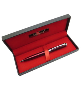 Signator® T618 Kırmızı Krom Tükenmez Kalem  İsme Özel Kalem  Hediyelik Kalem (Karışık)