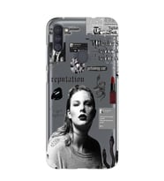 Samsung Galaxy M21 Uyumlu Taylor Swift Desenli Şeffaf Telefon Kılıfı