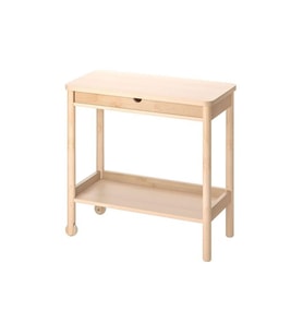 Rönnınge Huş Servis Arabası 78x39 cm Tekerlekli