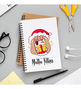 Mutlu Yıllar & Merry Christmas Yılbaşı Tasarımlı Defter