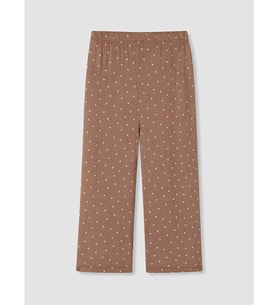 LCW DREAM Kahverengi Kalp Desenli Kadın Kapri Pijama Alt