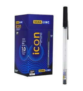 Silka Linc Icon 1.0 mm Siyah Tükenmez Kalem - 50'li Kutu