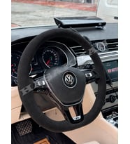 Volkswagen Tiguan Dikme Direksiyon Kılıfı Alcantara Süet Monza Black R-Line 2016-2020