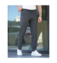 Slim Fit Likralı Jogger Pantolon (Antrasit)