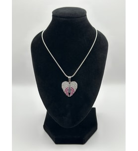Arnes Jewelry Çelik Zirkon Taşlı Melek Kanadı Kalpli Gold - Silver (Gümüş)