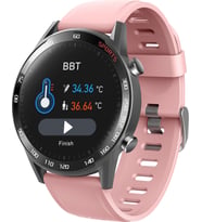 ZCWATCH ZC-V33T Unisex  Ultra Akıllı Saat, Ateş Ölçer ( Kovid-19) (Pembe)