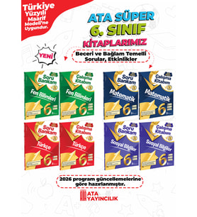 6. Sınıf Ata Süper Çalışma Kitabım + Soru Bankam Set - 8 Kitap