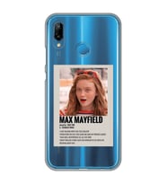 Huawei P20 Lite Uyumlu Stranger Things Max Mayfield Desenli Şeffaf Telefon Kılıfı